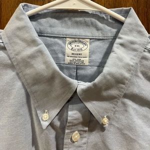 Blue Brooks Brothers Regent button down sport shirt. Long sleeve. Size 2XL.
